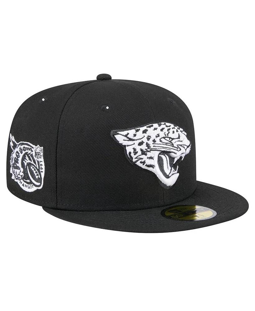 New Era Men's Black Jacksonville Jaguars Main Patch 59FIFTY Fitted Hat