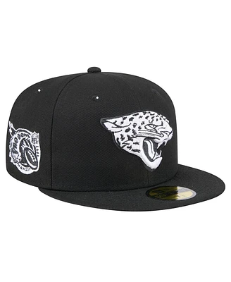 New Era Men's Black Jacksonville Jaguars Main Patch 59FIFTY Fitted Hat