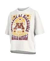 Pressbox Women's White Minnesota Golden Gophers Harmony Oversized T-Shirt