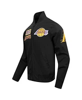Pro Standard Men's Black Los Angeles Lakers Area Code Twill Full-Zip Jacket