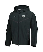 Nike Men's Dark Green Chelsea Tech Fleece Raglan Full-Zip Hoodie