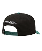 Mitchell & Ness Men's Black Anaheim Ducks May Flowers Pro Crown Snapback Hat