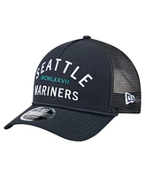 New Era Men's Navy Seattle Mariners Minimalist 9FORTY A-Frame Adjustable Hat