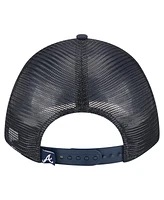 New Era Men's Navy Atlanta Braves Minimalist 9FORTY A-Frame Adjustable Hat