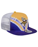 New Era Men's Gold/Purple Minnesota Vikings Throwback Dye Golfer Snapback Hat