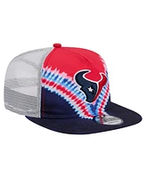 New Era Men's Red/Navy Houston Texans Throwback Dye Golfer Snapback Hat