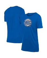 New Era Women's Blue York Knicks Glam Game Flower T-Shirt