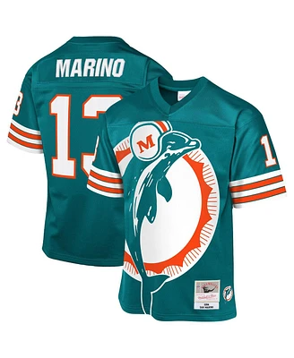 Mitchell & Ness Big Boys and Girls Dan Marino Aqua Miami Dolphins 1984 Throwback Fashion Jersey