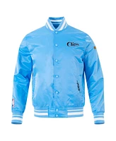 Pro Standard Men's Blue La Clippers 2024/25 City Edition Chenille Satin Full-Snap Jacket