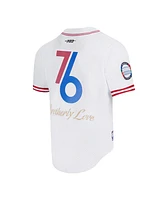 Pro Standard Men's White Philadelphia 76ers 2024/25 City Edition Mesh Baseball Jersey