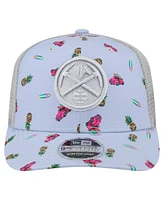 New Era Men's Light Blue/Gray Denver Nuggets Adventure Aloha Pattern 9SEVENTY Stretch-Snap Hat