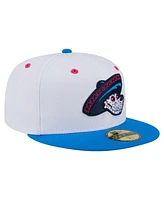 New Era Men's White/Blue Midland Rockhounds Copa de la Diversion 59FIFTY Fitted Hat