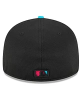 New Era Men's Black/Teal Miami Marlins 2025 City Connect Batting Practice Low Profile 59FIFTY Fitted Hat