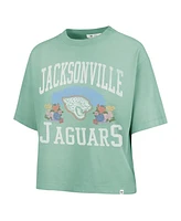 '47 Brand Women's Mint Jacksonville Jaguars Florentina Montauk Cropped T-Shirt