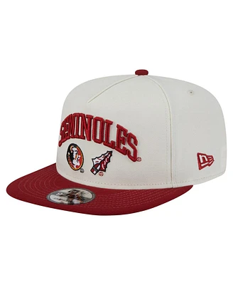 New Era Men's White Florida State Seminoles Collegiate 9FIFTY A-Frame Snapback Hat