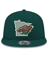 New Era Men's Green Minnesota Wild State Pride 9FIFTY Snapback Hat