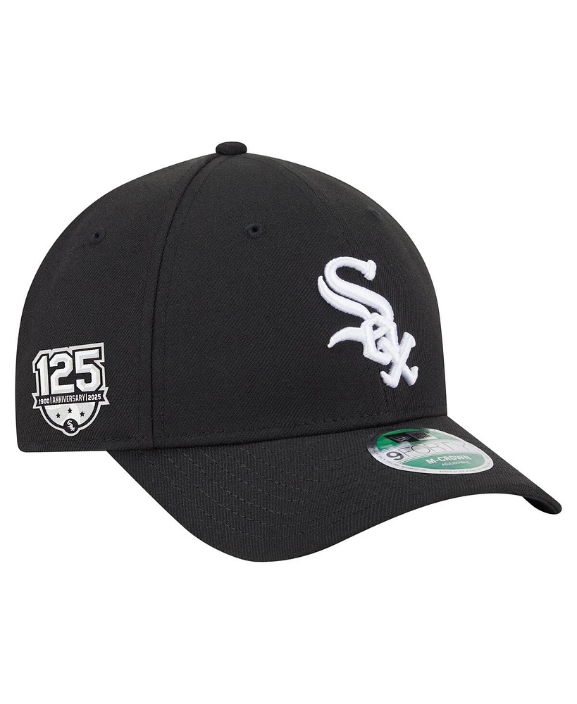 New Era Men's Black Chicago White Sox 125th Anniversary 9FORTY Adjustable Hat