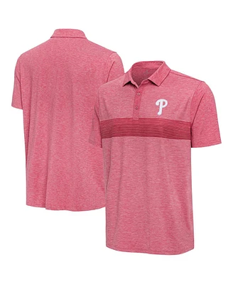 Antigua Men's Heather Red Philadelphia Phillies Dashing Polo Shirt