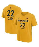 Nike Big Boys and Girls Caitlin Clark Gold Indiana Fever Name Number T-Shirt