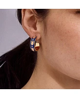 Wear by Erin Andrews x Bauble Bar Kansas City Royals Enamel Hoop Earrings