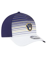 New Era Men's Navy Milwaukee Brewers Gradient 9FORTY M-Crown Adjustable Hat