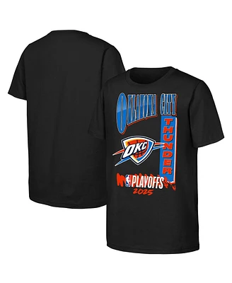 Outerstuff Big Boys and Girls Black Oklahoma City Thunder 2025 Nba Playoffs Hype T-Shirt