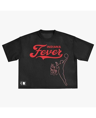 Round21 Men's and Women's Black Indiana Fever Oversized Mesh Boxy Top