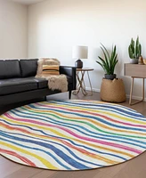 Addison Chantille Machine Washable ACN1583 8'x8' Round Area Rug