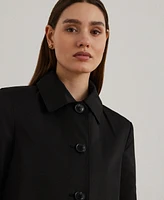 Lauren Ralph Womens Hooded A-Line Raincoat