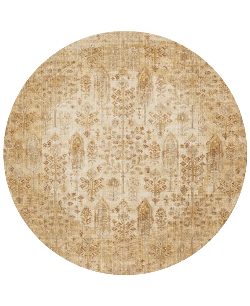 Closeout! Loloi Anastasia Af-11 Antique Ivory 5'3" Round Rug