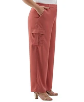 Ella Rafaella Plus Shine Wide Leg Cargo Pants