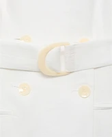 Mango Women's Belt Combined Woven Dress