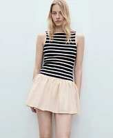 Mango Women's Combined Design Short Dress