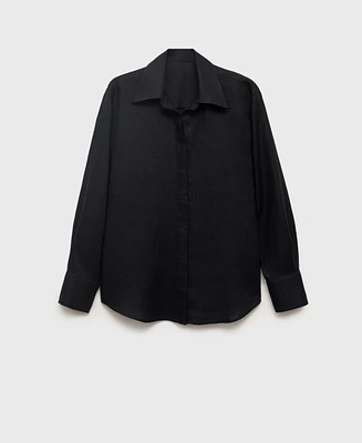 Mango Women's Linen Oversized Shirt