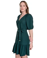 Tommy Hilfiger Women's Puff-Sleeve Fit & Flare Dress