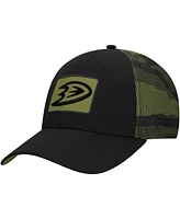 Fanatics Men's Black Anaheim Ducks Authentic Pro Military Appreciation Adjustable Hat
