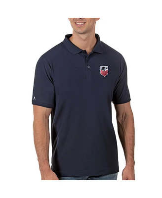 Antigua Men's Navy Usmnt Legacy Pique Polo Shirt