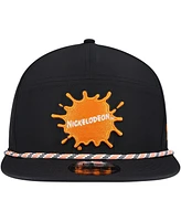 New Era Men's Black Nickelodeon Rope Trucker 9FIFTY Adjustable Hat