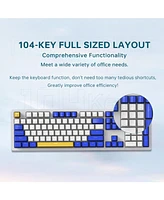 Thunderobot K104 Wired Mechanical Keyboard, Full-Size 104-Key Layout, Perfect for Work and Gaming Hot-Swappable Sockets, Customizable Rgb Backlighting