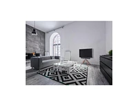 Quadpod Universal Tv Stand - Walnut & Dark Grey