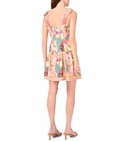 CeCe Women's Sleeveless Square-Neck Fit & Flare Dress