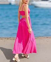 Cupshe Women's Flamingo Tide Pink Maxi Beach Dress