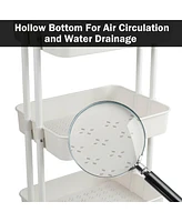 3-Tier Utility Cart Storage Rolling with Casters