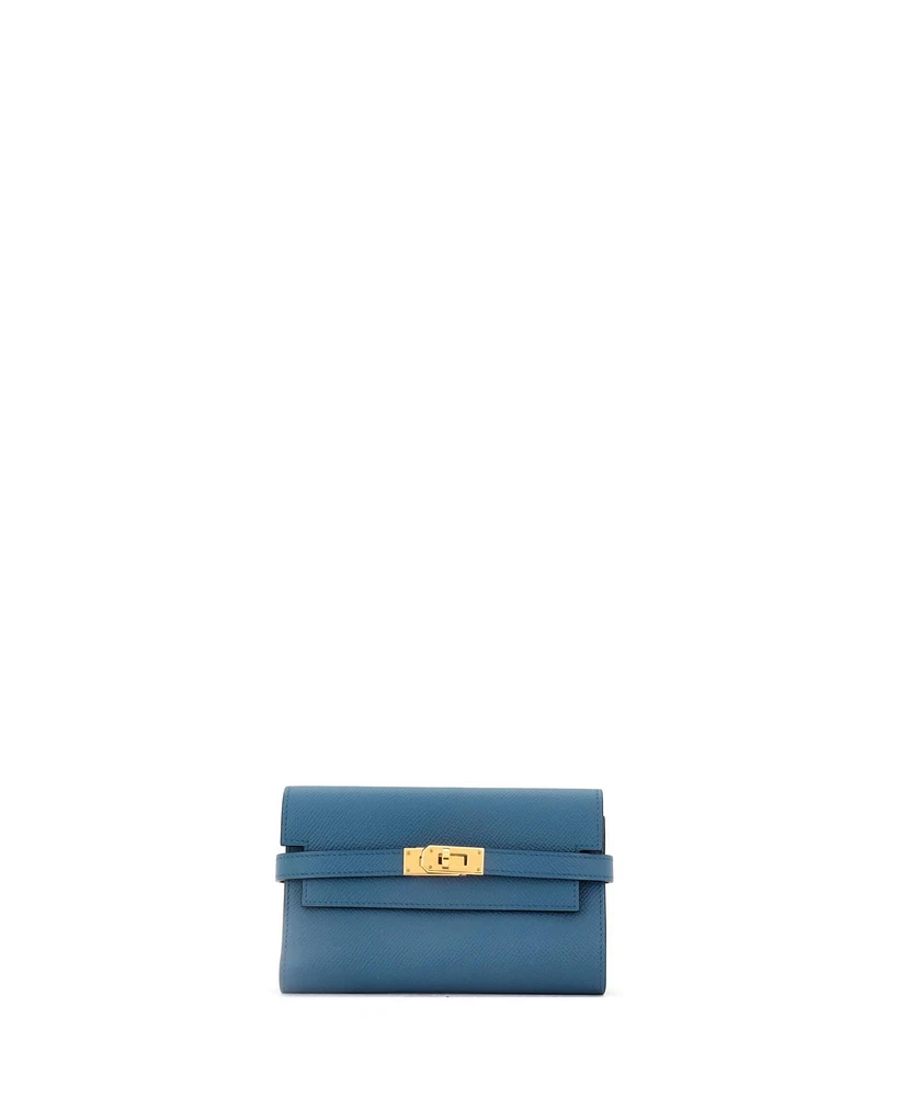 Pre-Owned HERMES Medium Kelly Trifold Wallet Epsom