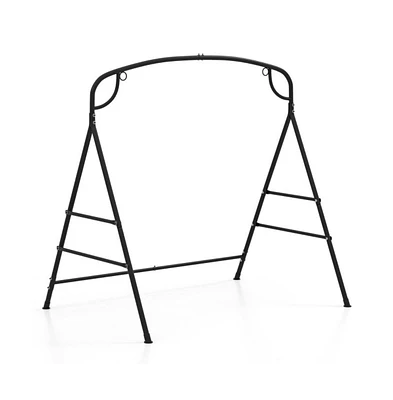 Patio Metal Swing Stand with Double Side Bars and 2-Ring Design