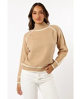 Petal and Pup Women's Rylee Contrast Hem Knit Sweater