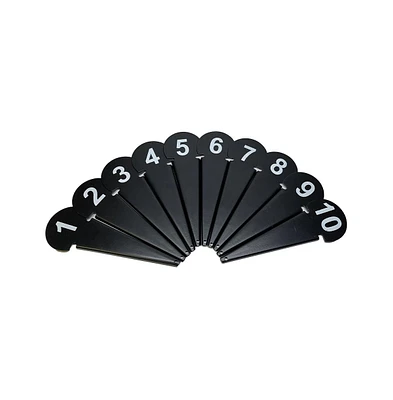 Durable Discus & Shot Put Markers (Set of 10) Essential Track and Field Equipment, Spiked Tips for Secure Placement, High Visibility, Robust Metal Con