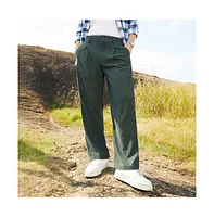 Campus Sutra Men's Emerald Green Tailored Waffle Trousers