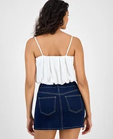 Bar Iii Women's Bubble-Hem Cropped Tank Top, Exclusively at Macy's