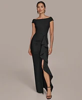 Donna Karan New York Women's Boat-Neck Gown